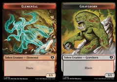 Elemental (24) // Graveborn (38) Token - Foil